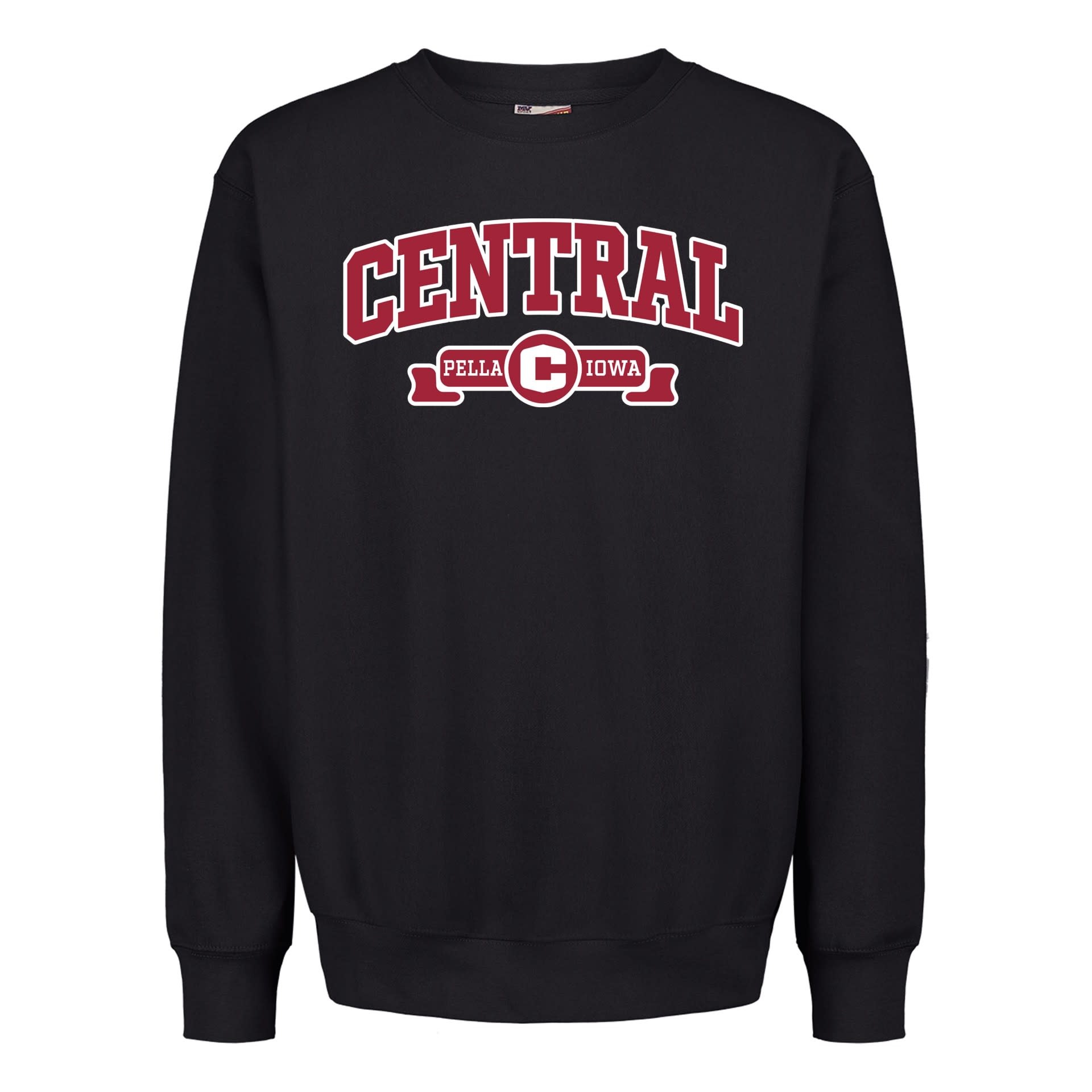 MV Sport Pro Weave Applique Crew Black Central College Spirit Shoppe