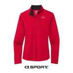 CI SPORT CI Sport 1/4 Zip Academic Logo Ladies Red