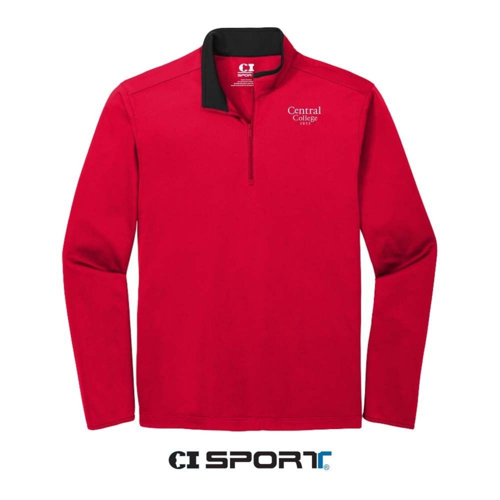CI SPORT CI Sport 1/4 Zip Academic Logo Red