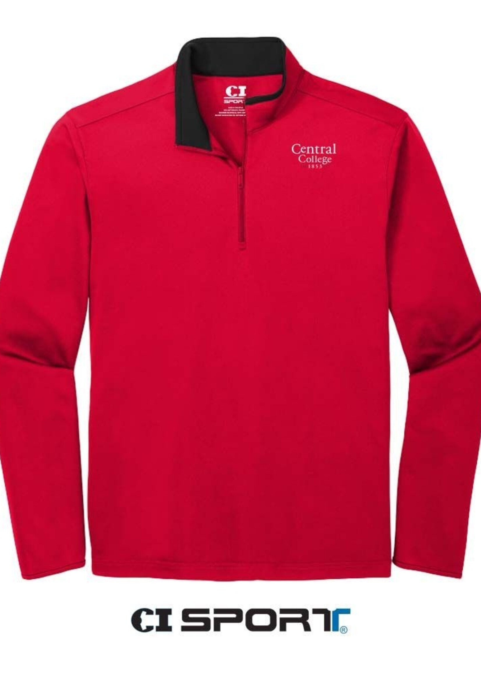 CI SPORT CI Sport 1/4 Zip Academic Logo Red