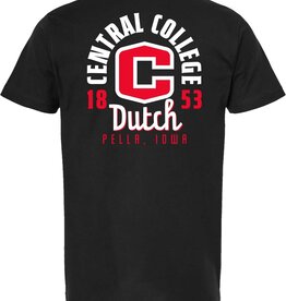 College House College House Cominksy Tee Full Back Central College C 1853 Black