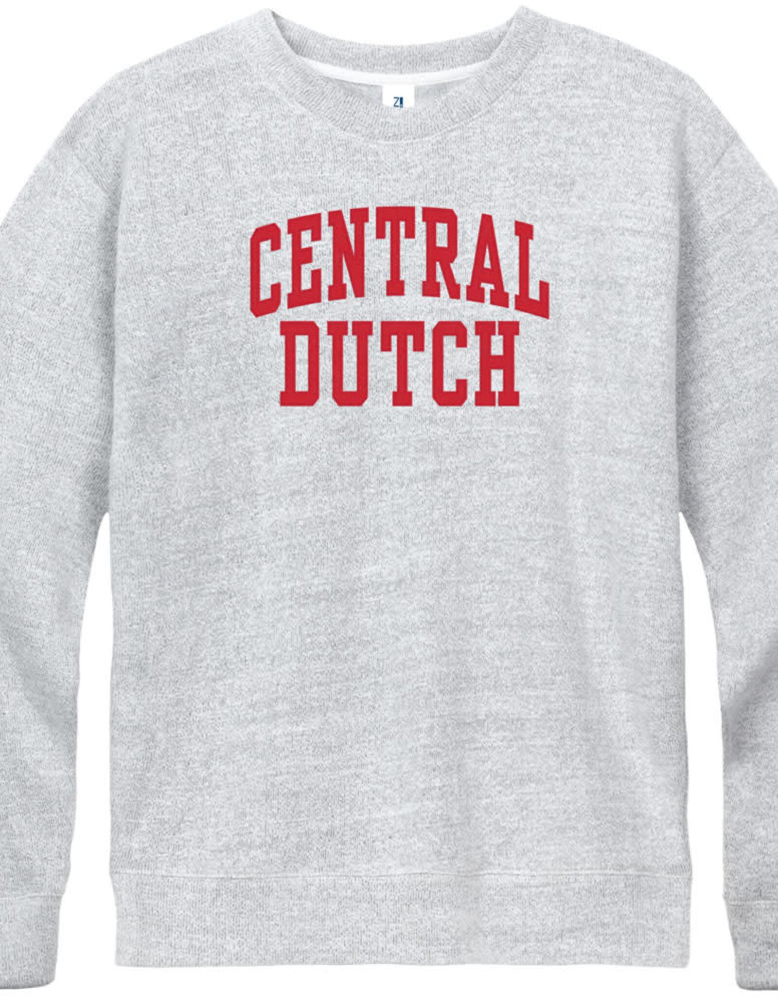 New Agenda New Agenda Salt + Pepper Felt Applique Fleece Crew