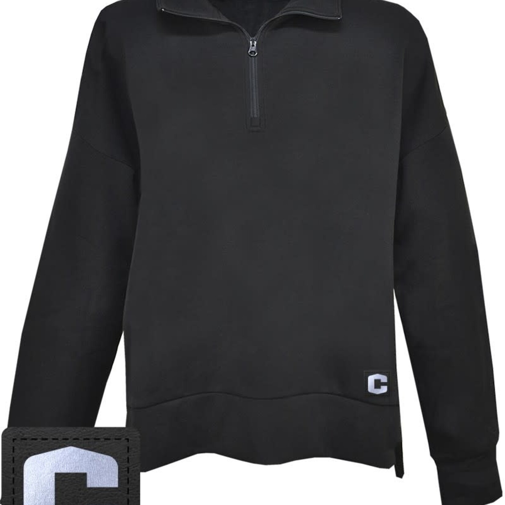 Artisans Artisans Womens Patch 1/4 Zip Black