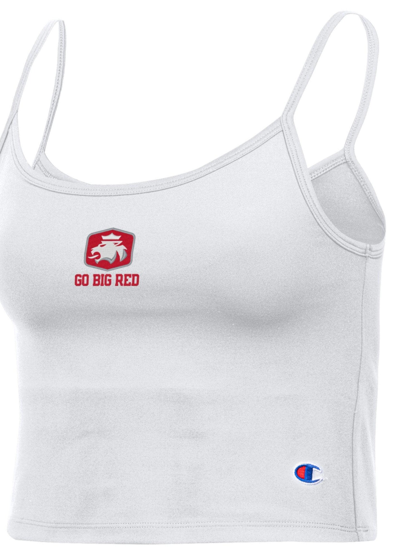 CHAMPION Champion Womens Crop Tank Go Big Red White
