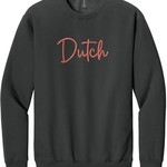 College House College House Script Dutch Embroidered Crew Black