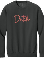 College House College House Script Dutch Embroidered Crew Black