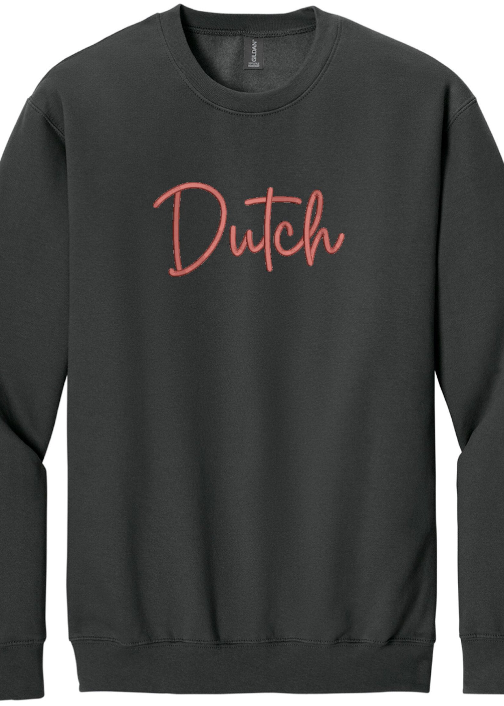 College House College House Script Dutch Embroidered Crew Black