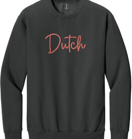 College House College House Script Dutch Embroidered Crew Black