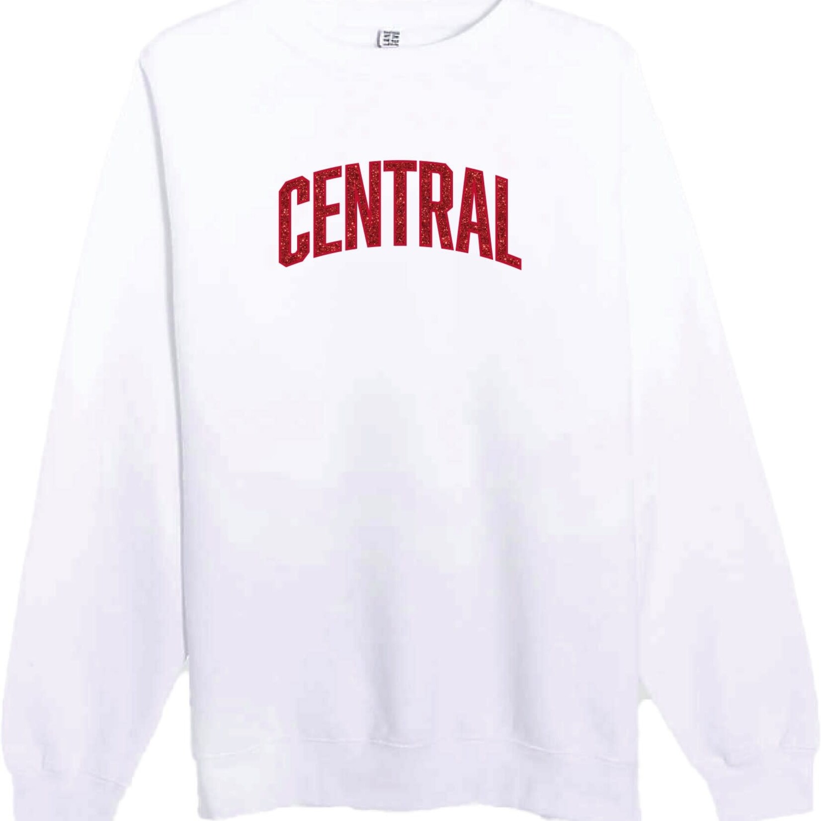 College House College House Glitter Crew White