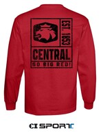 CI SPORT CI Sport Distressed Block LS Tee Red