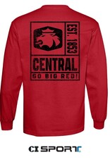 CI SPORT CI Sport Distressed Block LS Tee Red