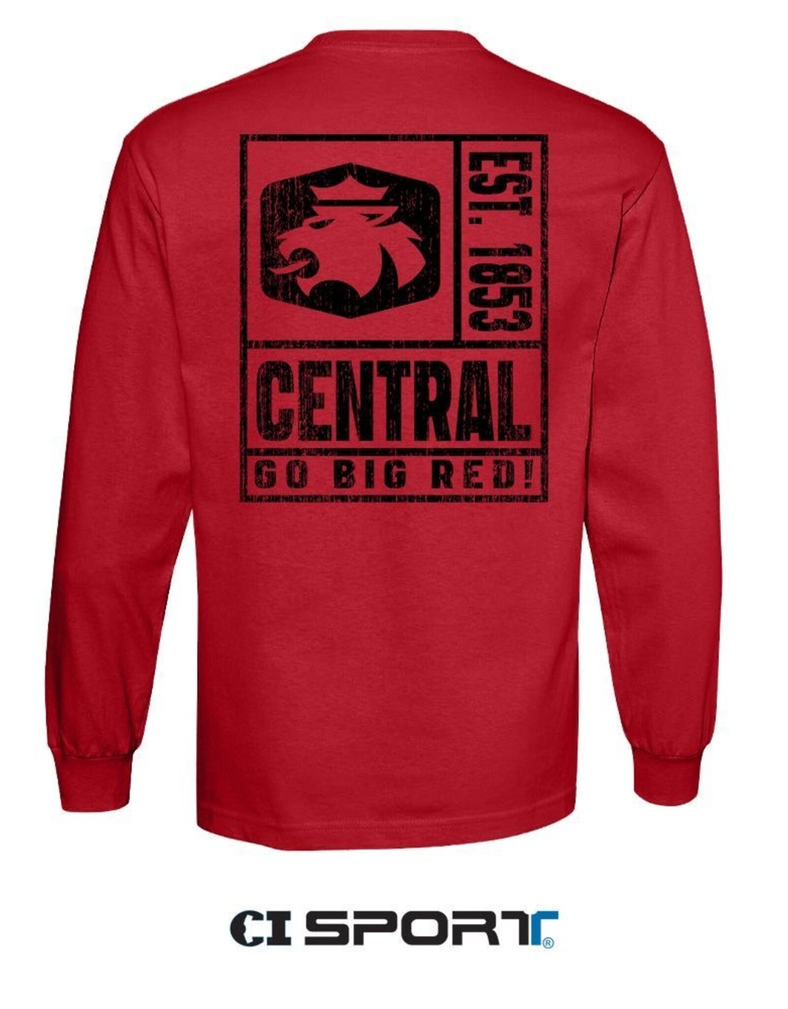 CI SPORT CI Sport Distressed Block LS Tee Red