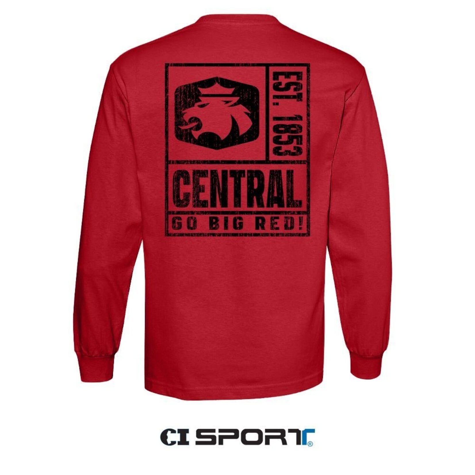CI SPORT CI Sport Distressed Block LS Tee Red