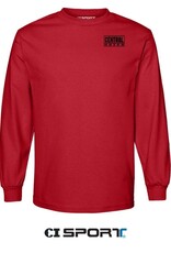 CI SPORT CI Sport Distressed Block LS Tee Red