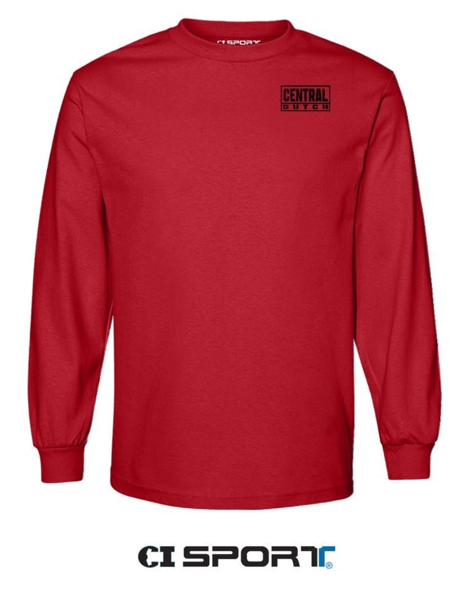 CI SPORT CI Sport Distressed Block LS Tee Red