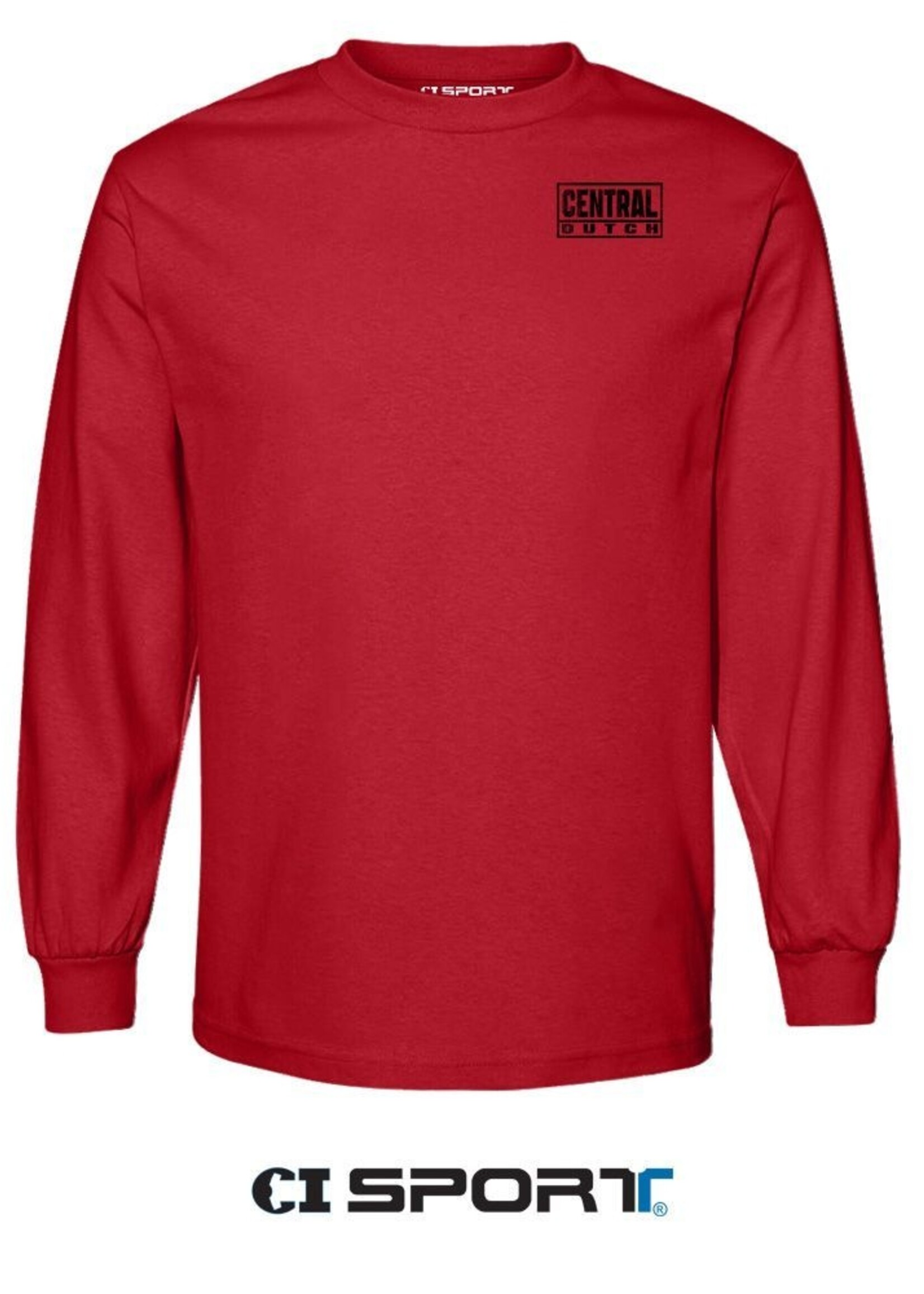 CI SPORT CI Sport Distressed Block LS Tee Red
