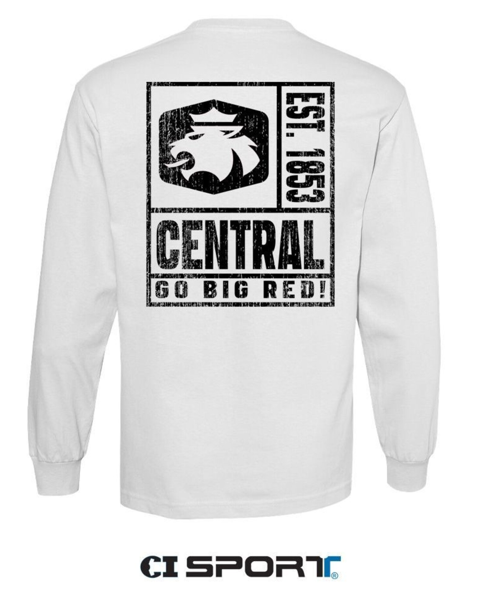 CI SPORT CI Sport Distressed Block LS Tee White