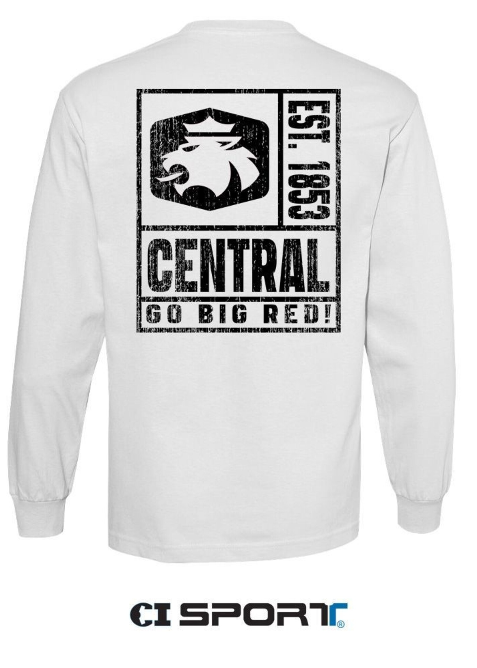 CI SPORT CI Sport Distressed Block LS Tee White