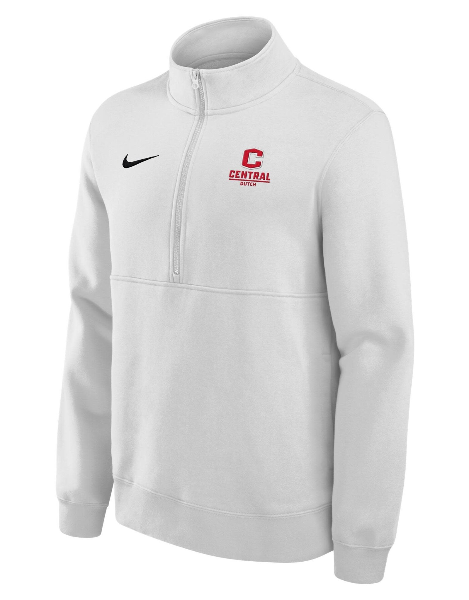 Nike Nike Club Fleece Athletic Logo 1/4 Zip White