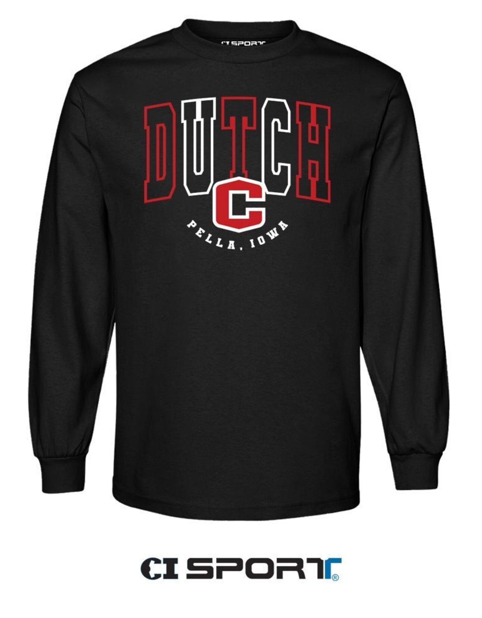 CI SPORT CI Sport Hollow Dutch Pattern LS Tee Black