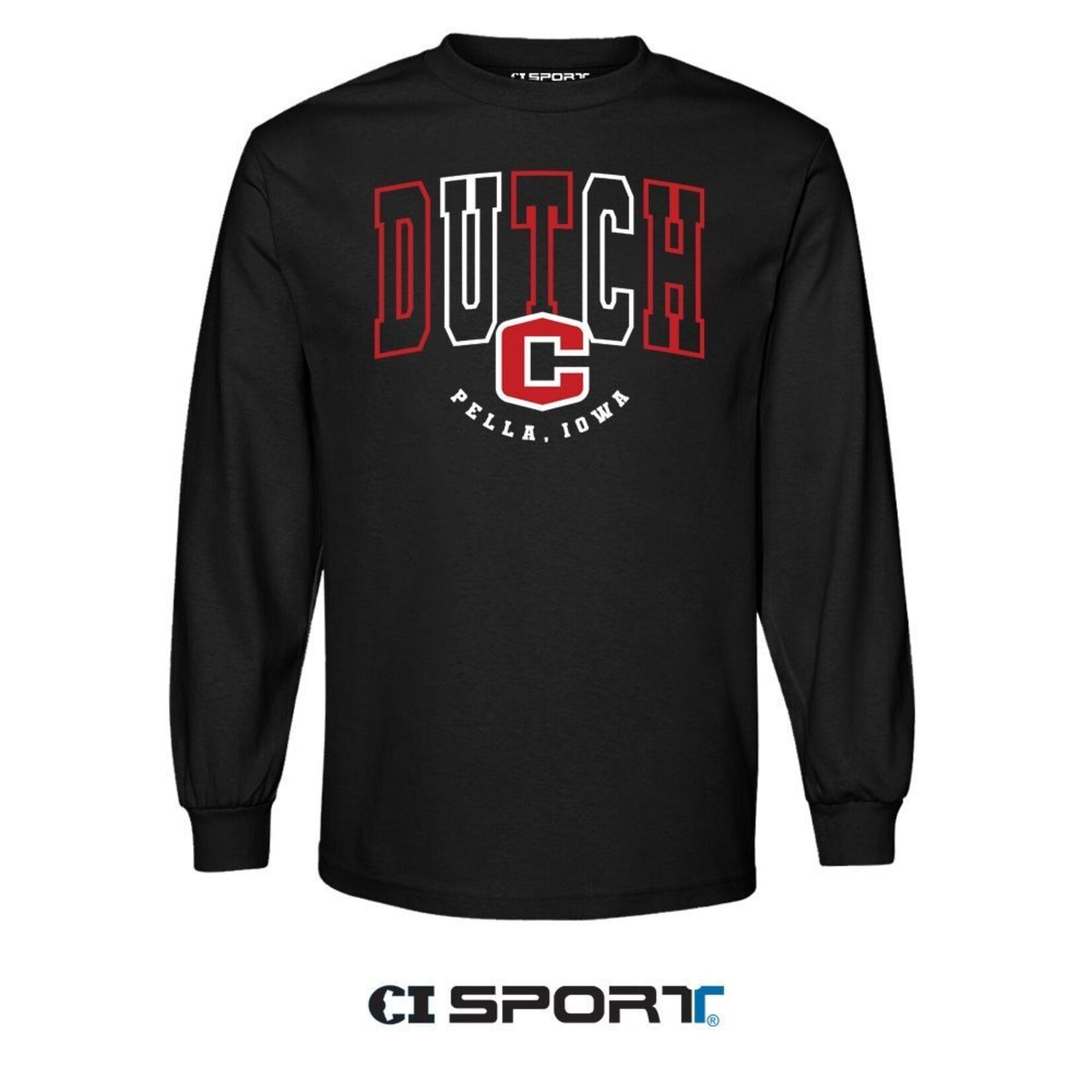 CI SPORT CI Sport Hollow Dutch Pattern LS Tee Black