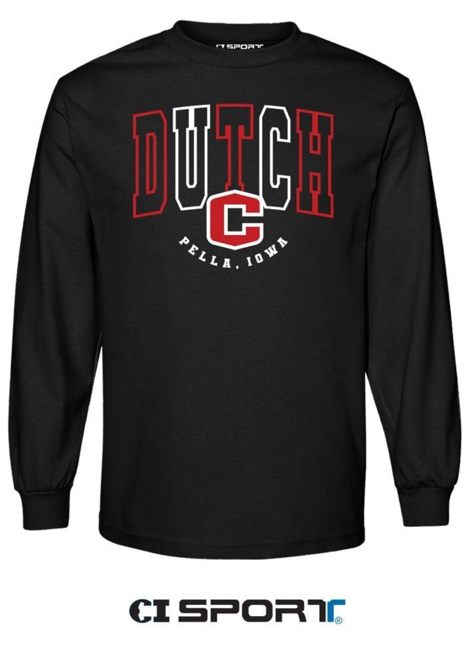 CI SPORT CI Sport Hollow Dutch Pattern LS Tee Black