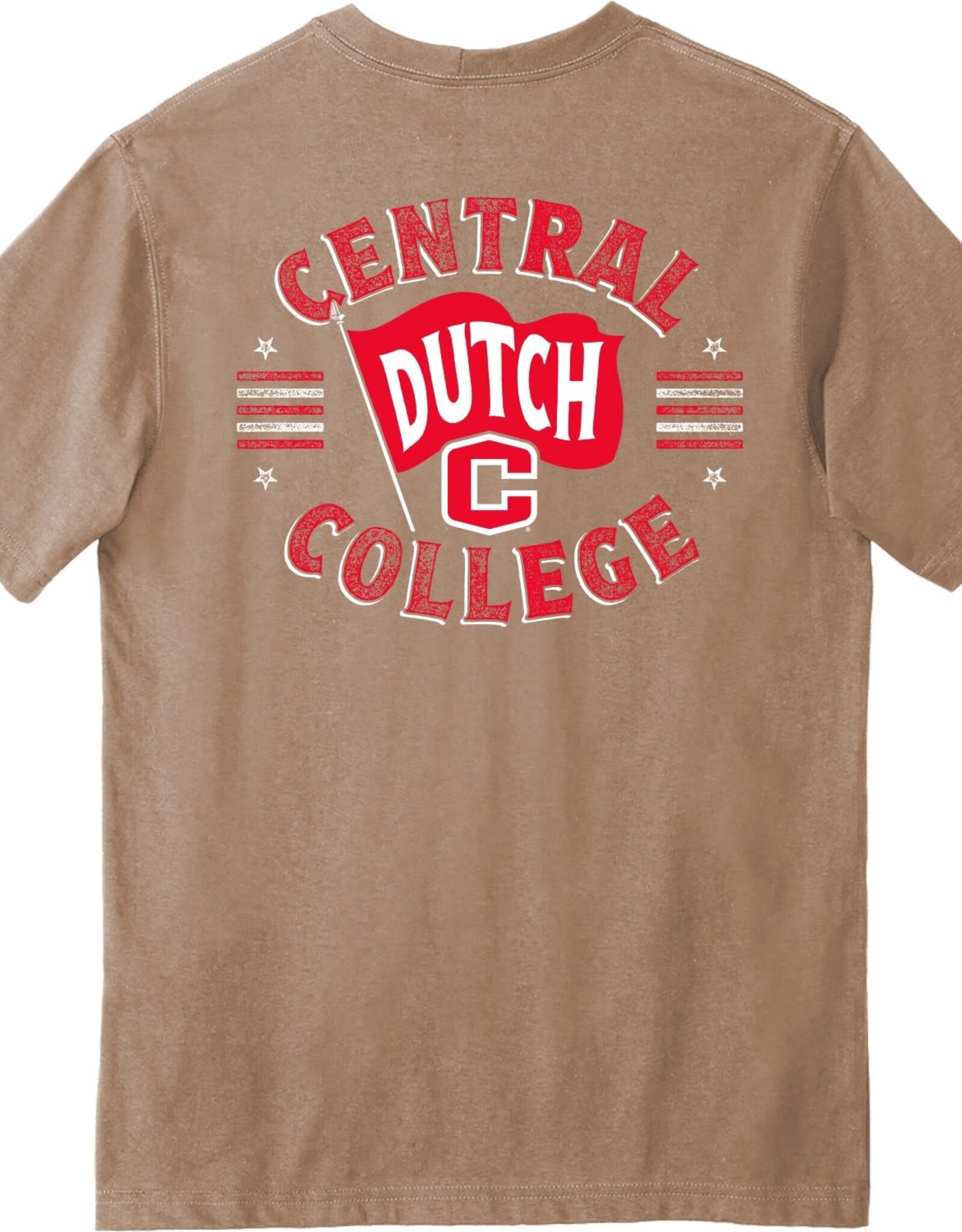 College House Carhartt Flag Back Pocket Tee Tan