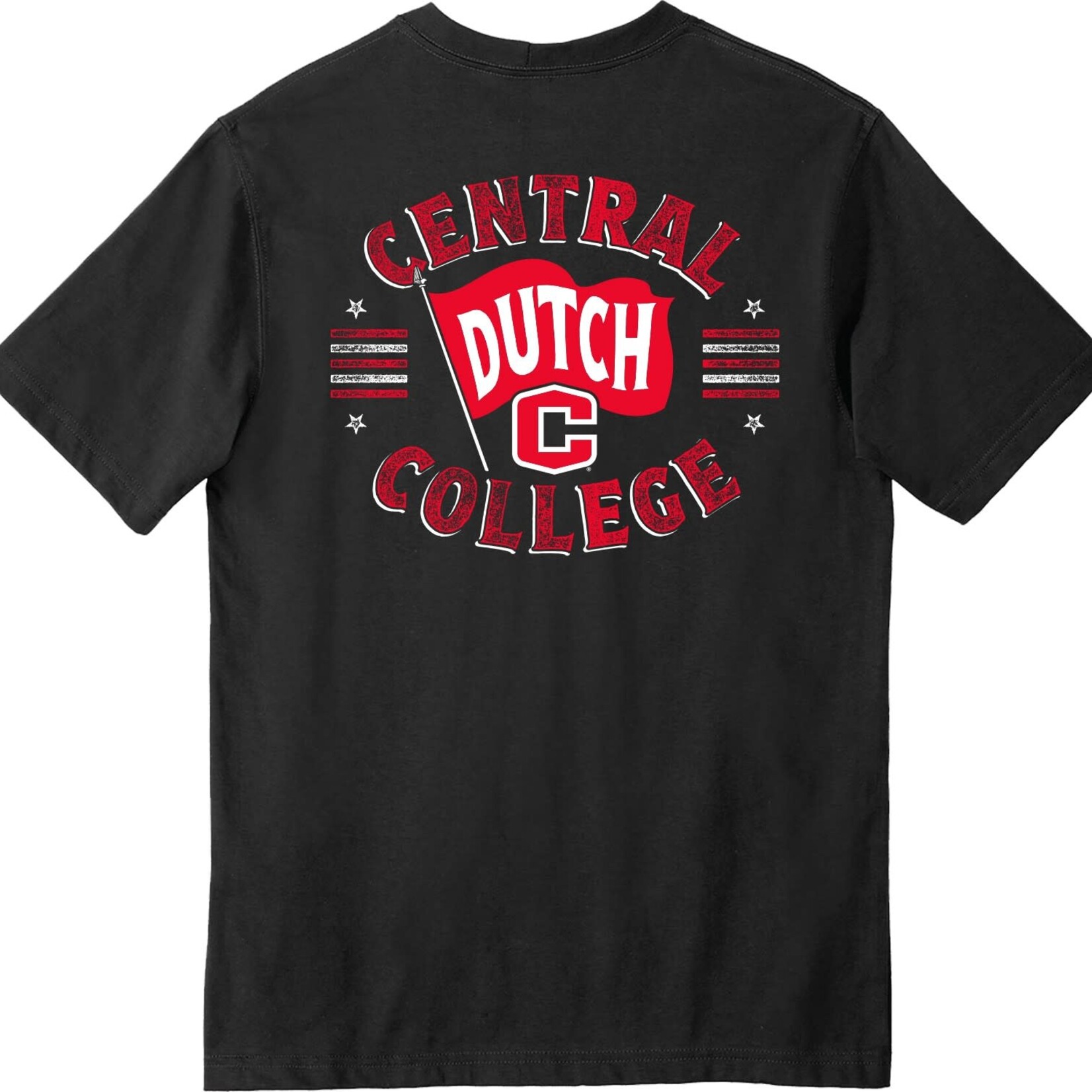 College House Carhartt Flag Back Pocket Tee Black