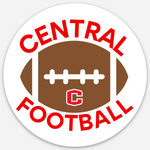 Sticker Mule 3" x 3" Circle Football Sticker