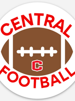 Sticker Mule 3" x 3" Circle Football Sticker