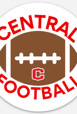 Sticker Mule 3" x 3" Circle Football Sticker