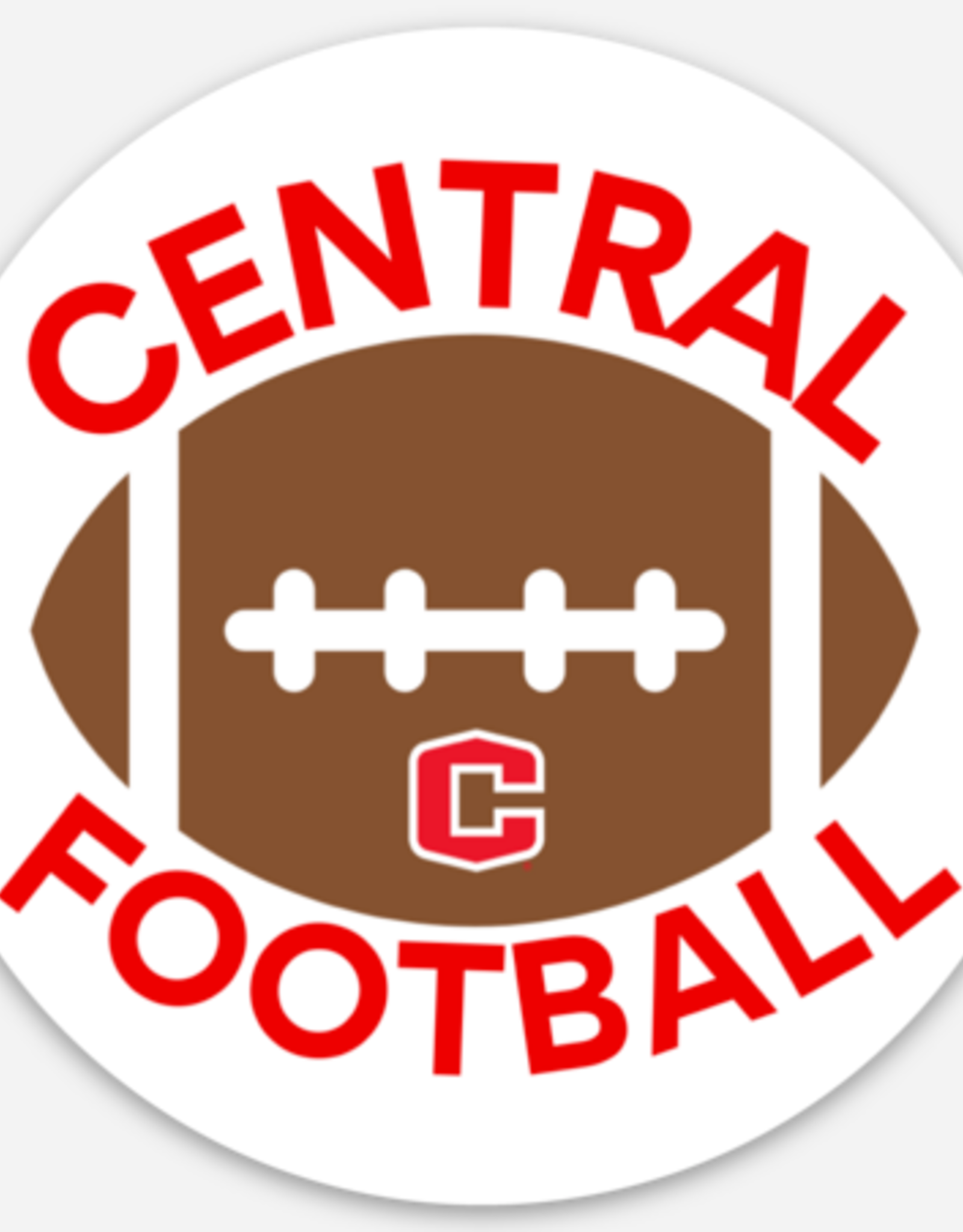 Sticker Mule 3" x 3" Circle Football Sticker