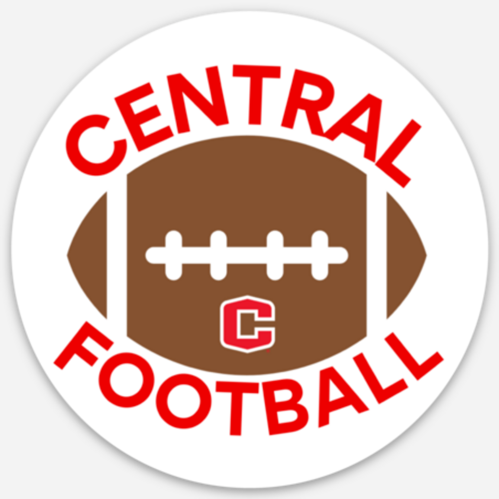 Sticker Mule 3" x 3" Circle Football Sticker