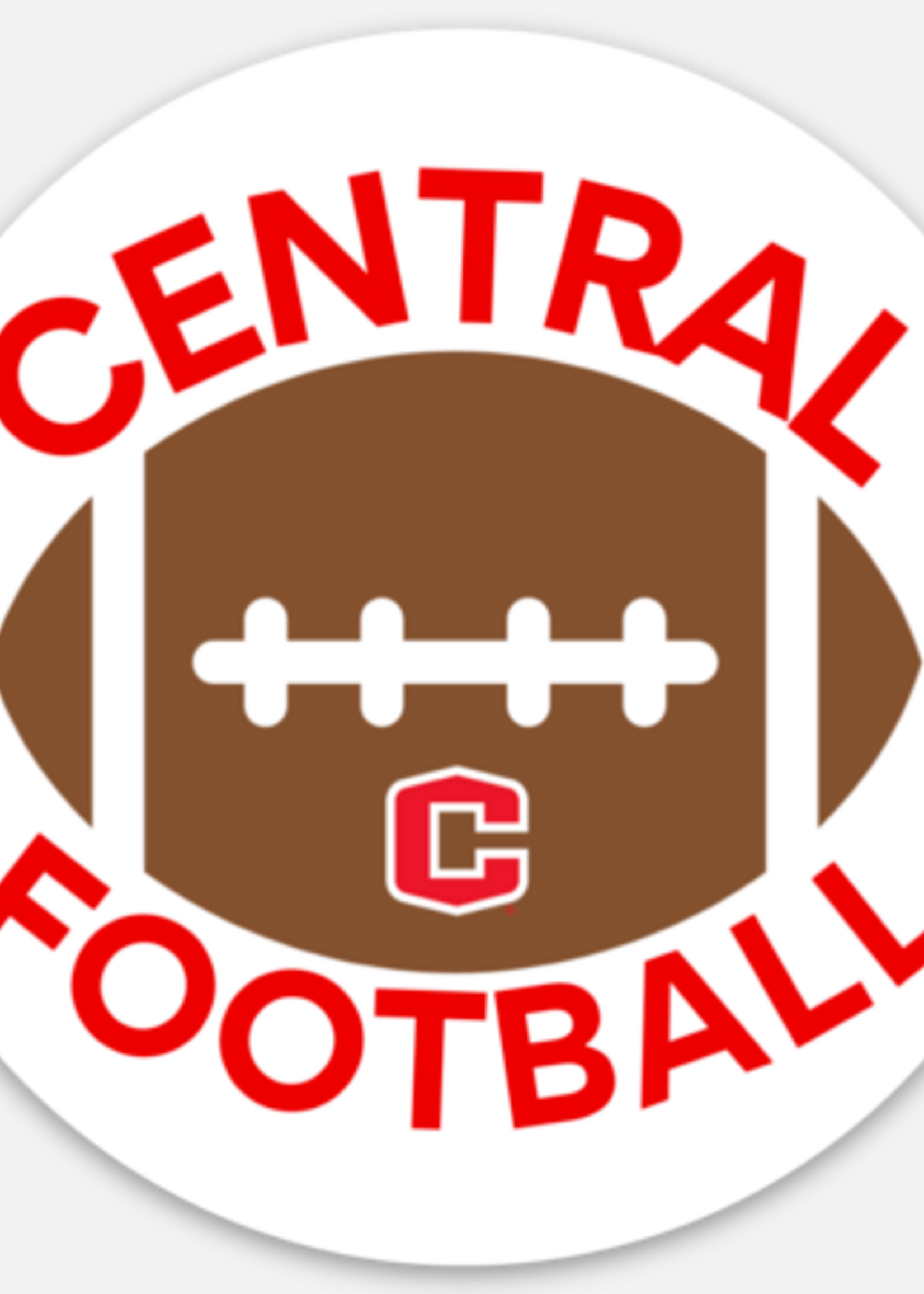 Sticker Mule 3" x 3" Circle Football Sticker