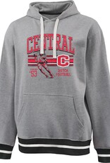 College House College House Football Stripe Hood Gray