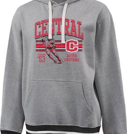 College House College House Football Stripe Hood Gray