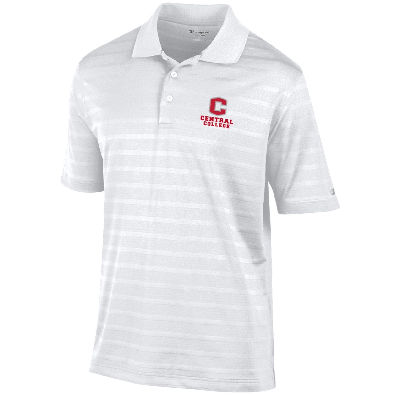 CHAMPION Champion Embroidered C Central College Polo White