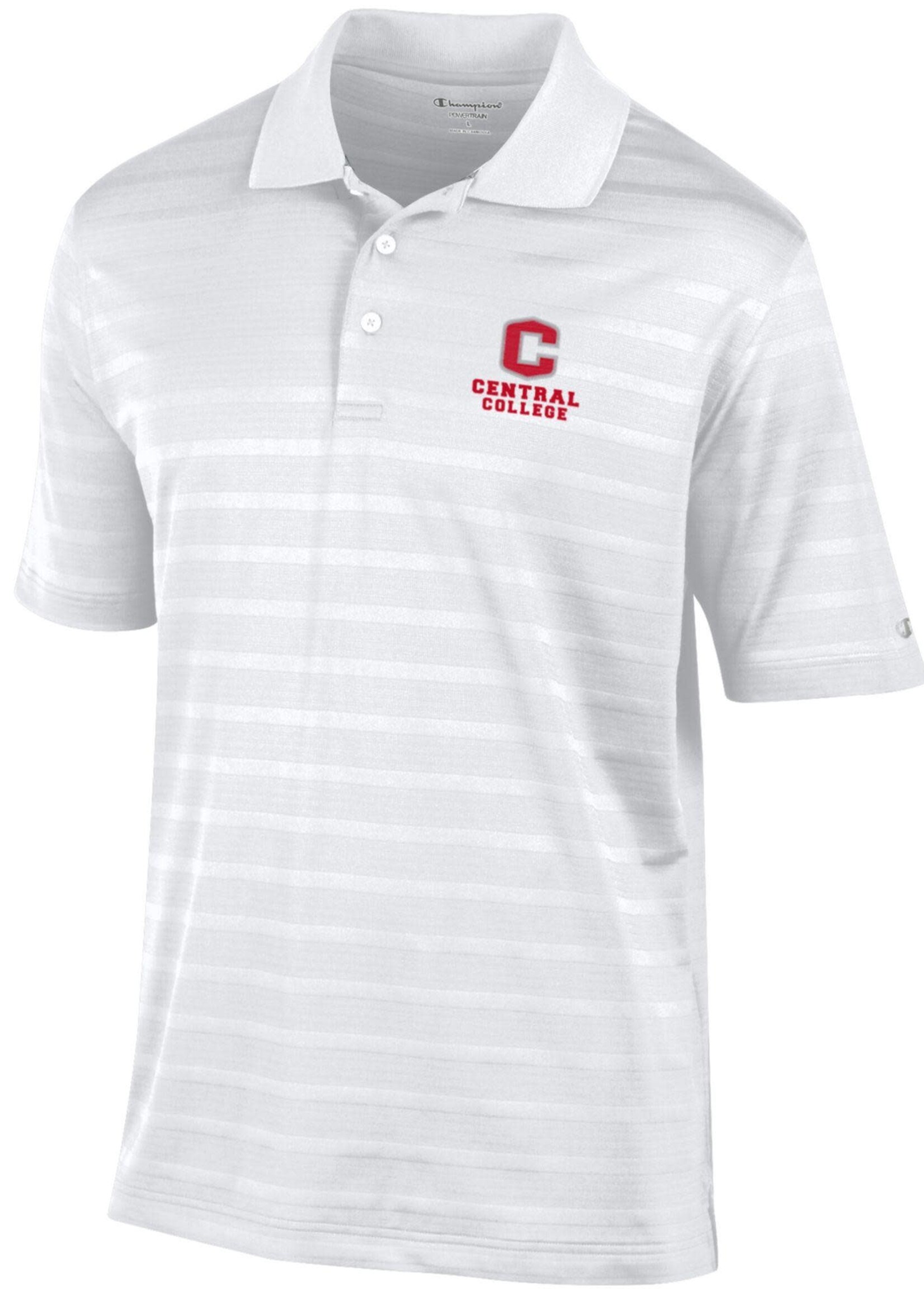 CHAMPION Champion Embroidered C Central College Polo White