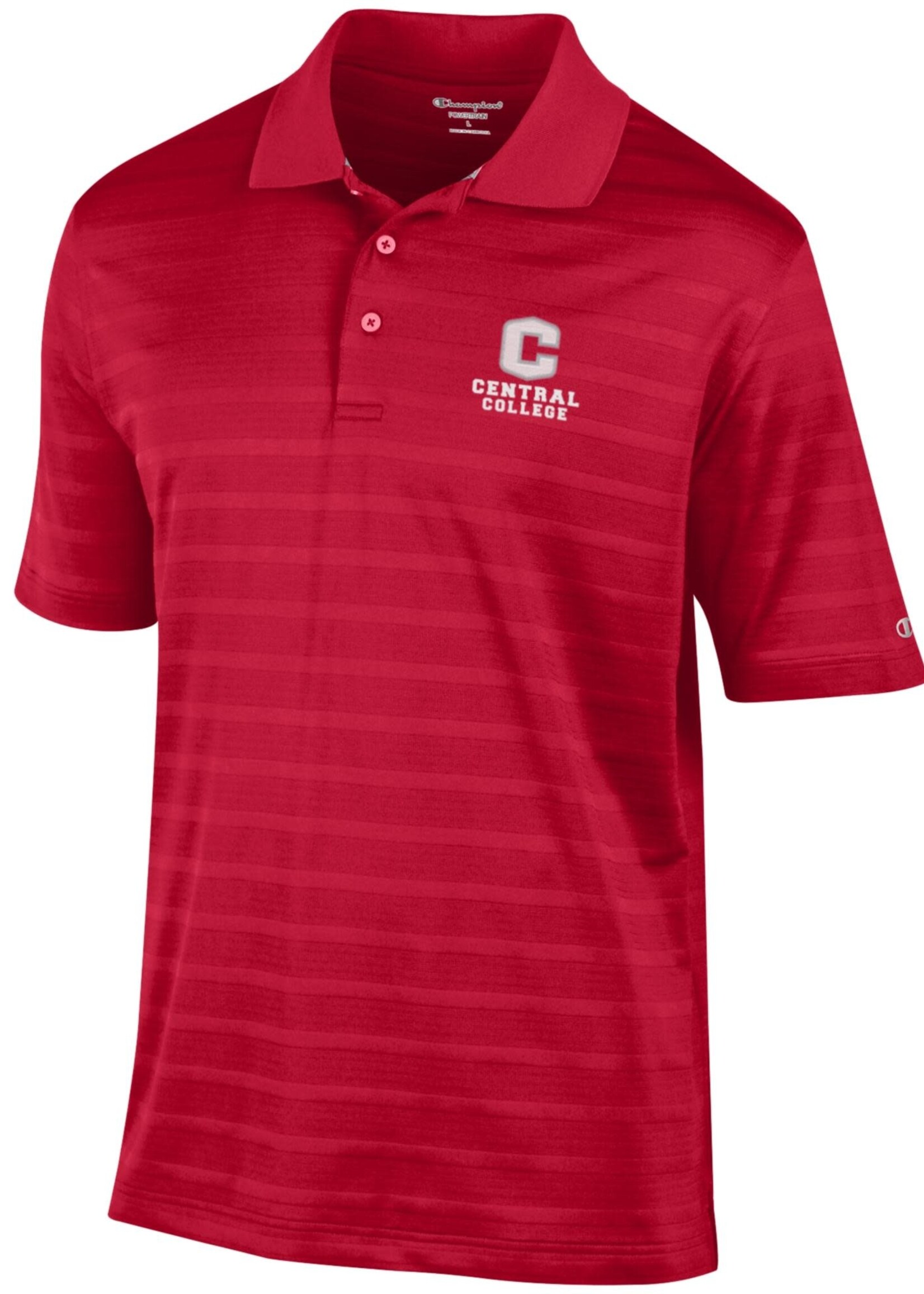 CHAMPION Champion Embroidered C Central College Polo Red