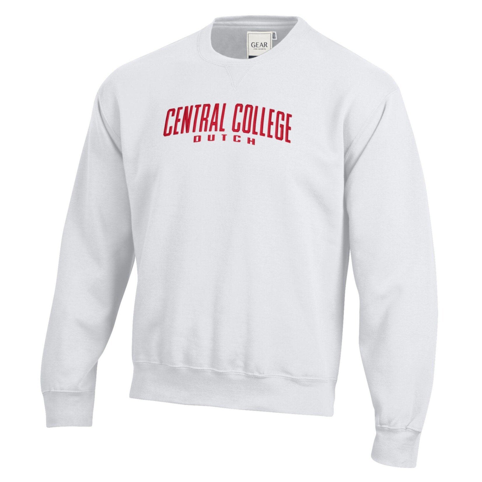 Gear Gear Big Cotton Puff Embroidery Central College Crew White