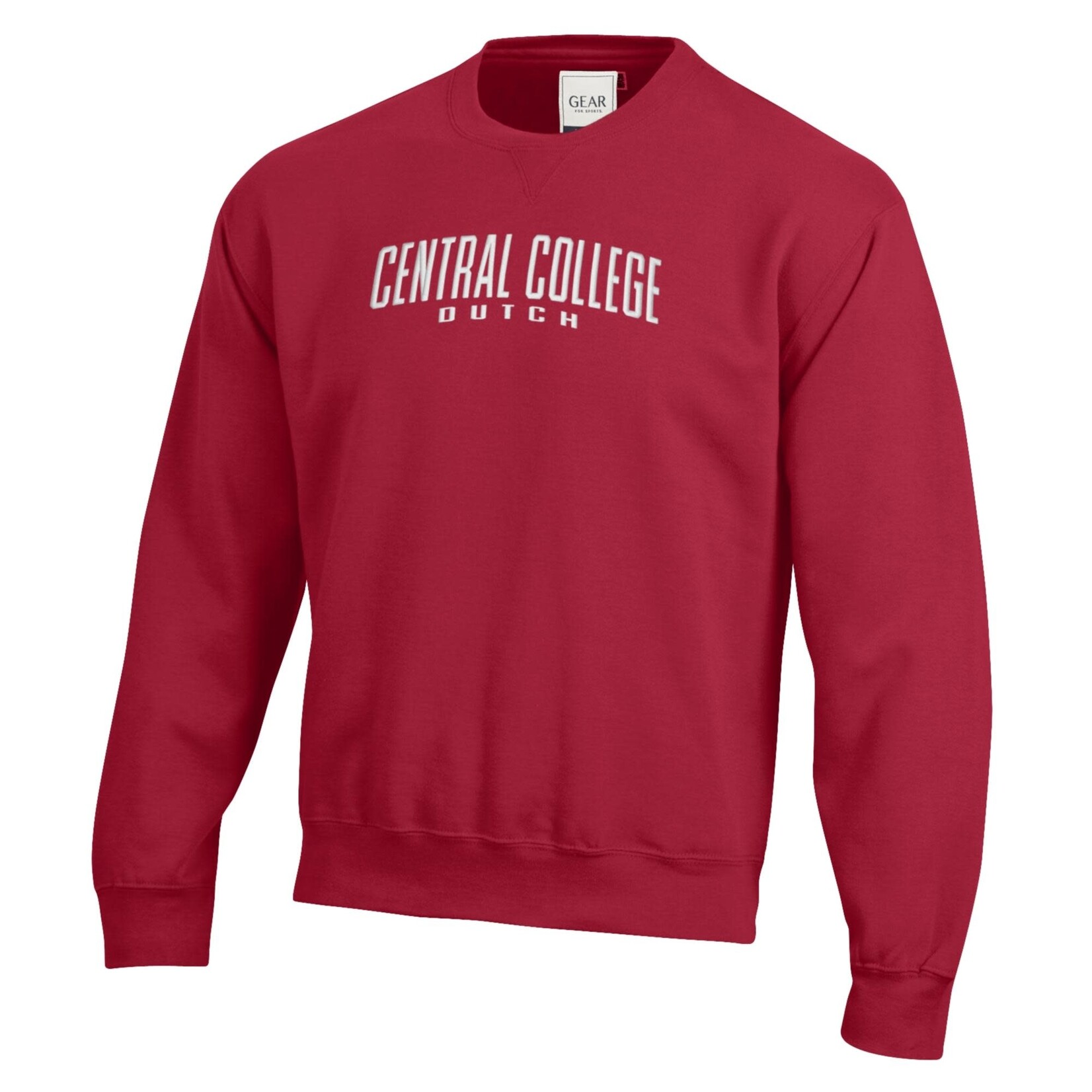 Gear Gear Big Cotton Puff Embroidery Central College Crew Red