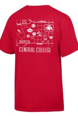 Comfort Wash Gear Comfort Wash Campus Map Tee Red