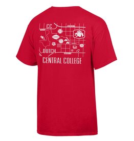 Comfort Wash Gear Comfort Wash Campus Map Tee Red