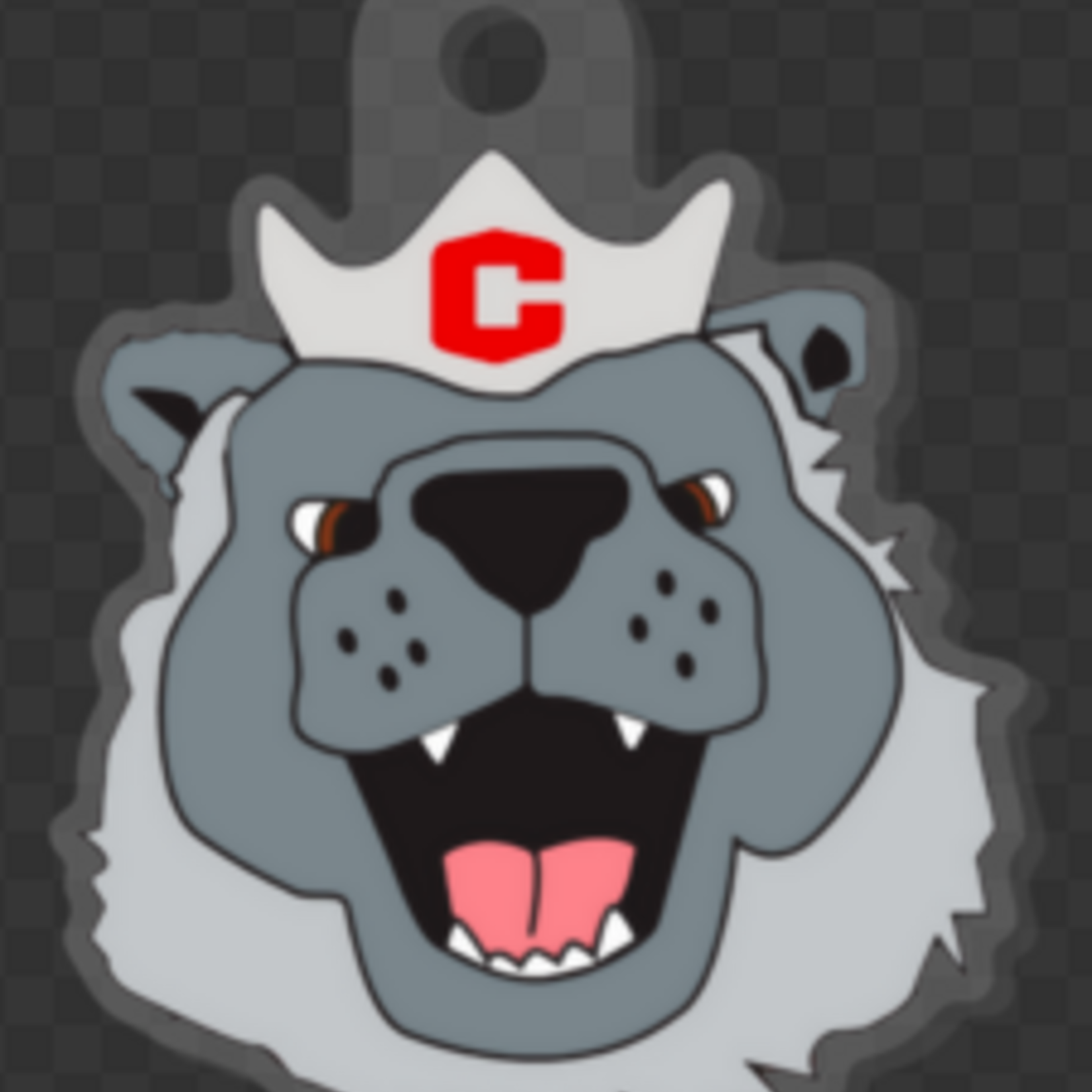 Sticker Mule Stickermule Big Red Keychain