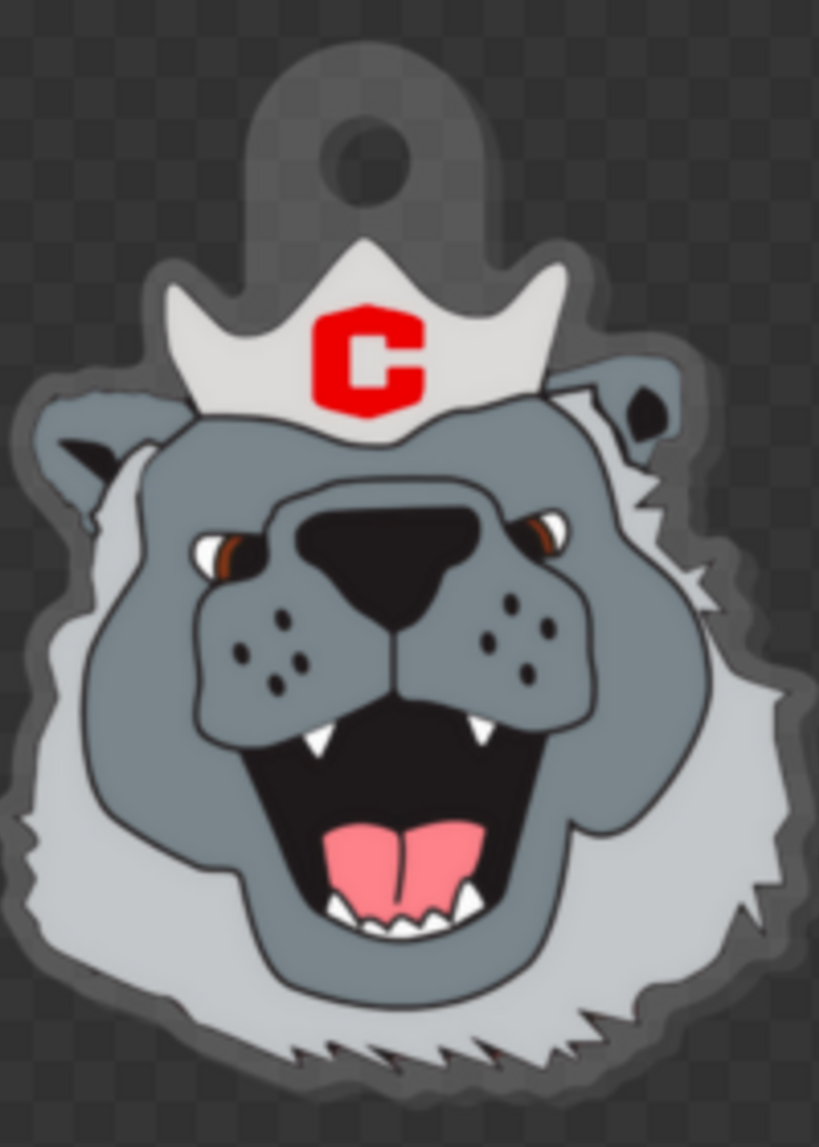 Sticker Mule Stickermule Big Red Keychain