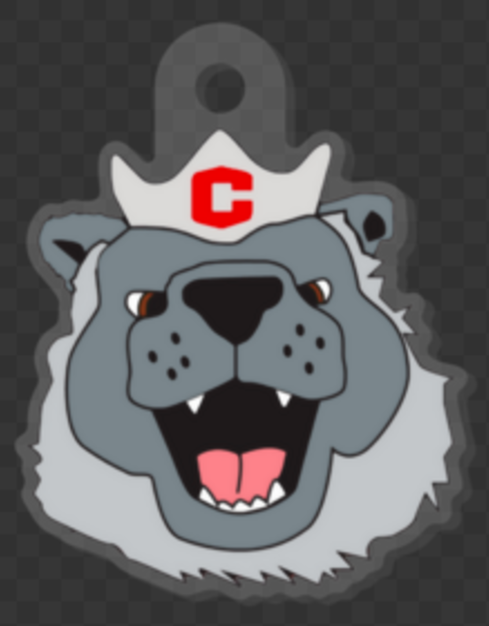 Sticker Mule Stickermule Big Red Keychain