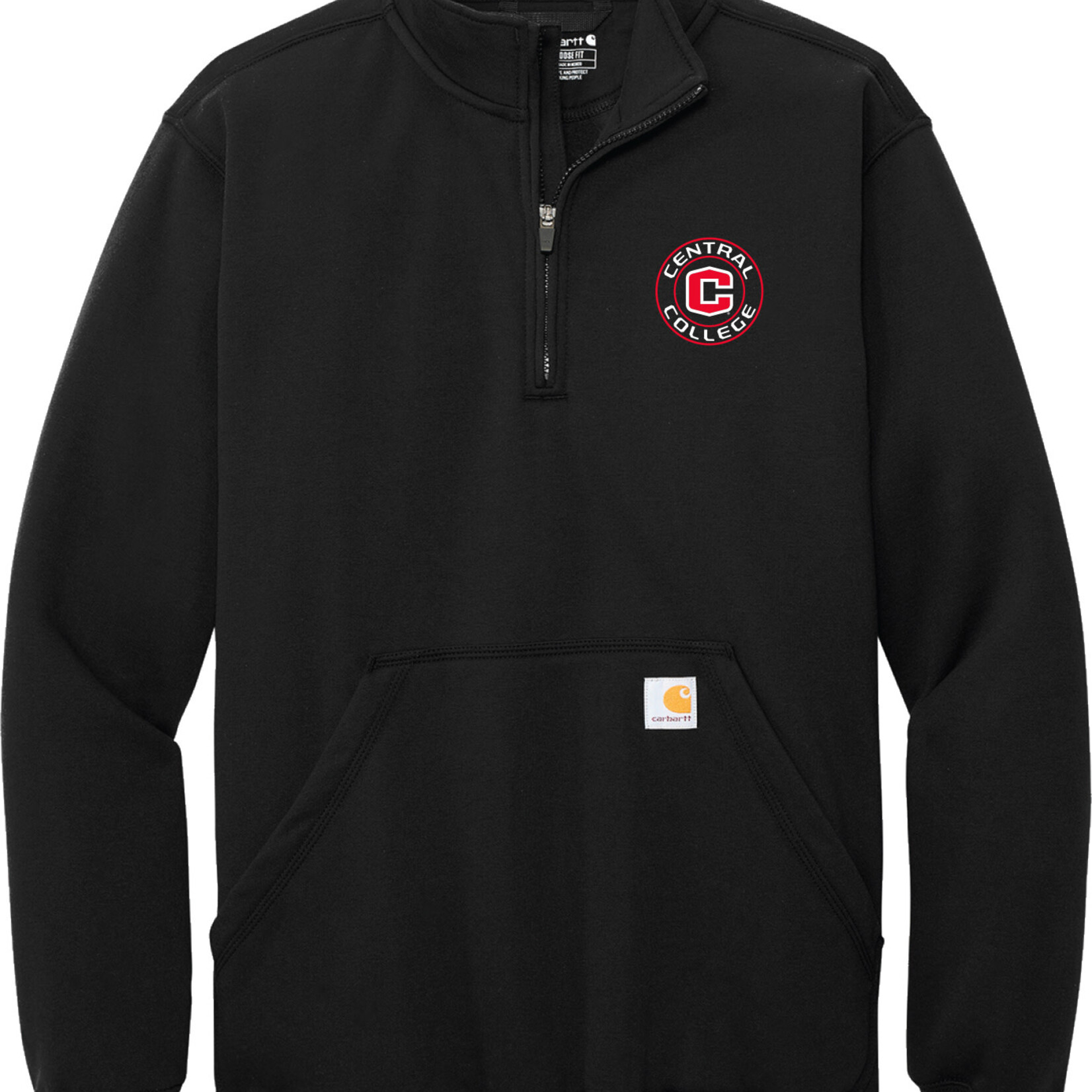 Carhartt carharrt 1/4 zip embroidered sweatshirt