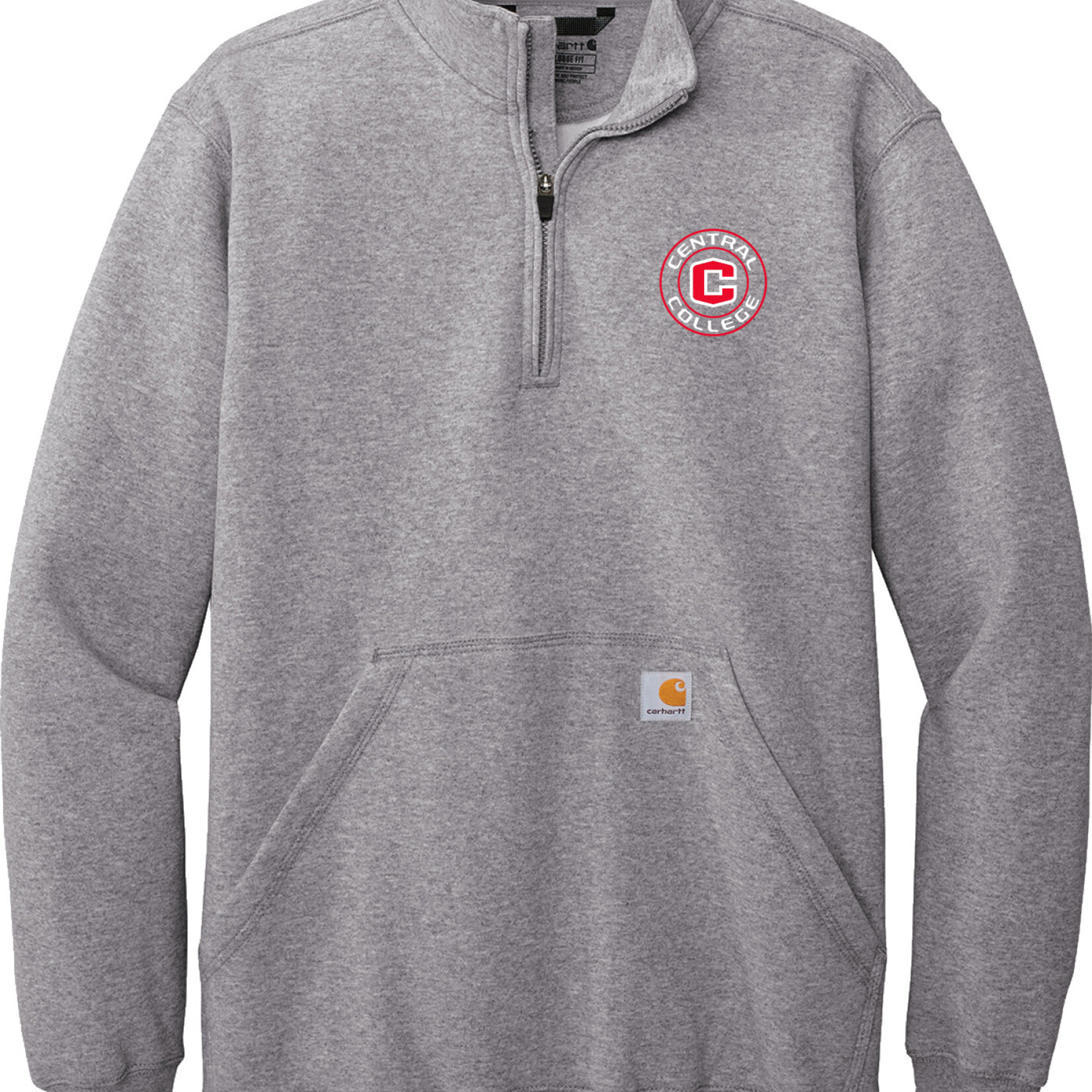 Carhartt carharrt 1/4 zip embroidered sweatshirt