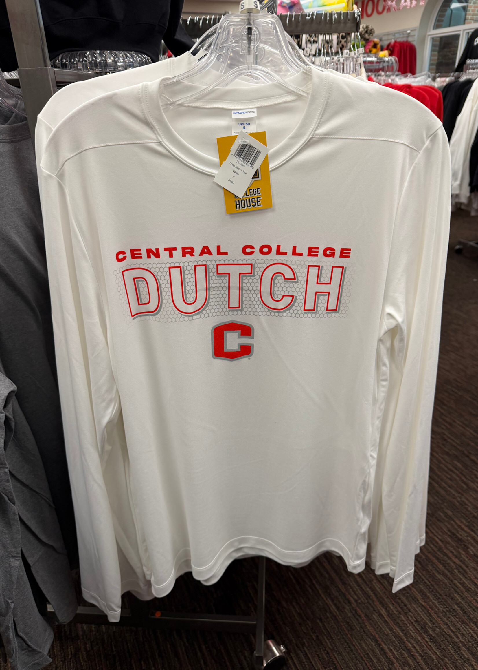 College House collge house uv ls white tee