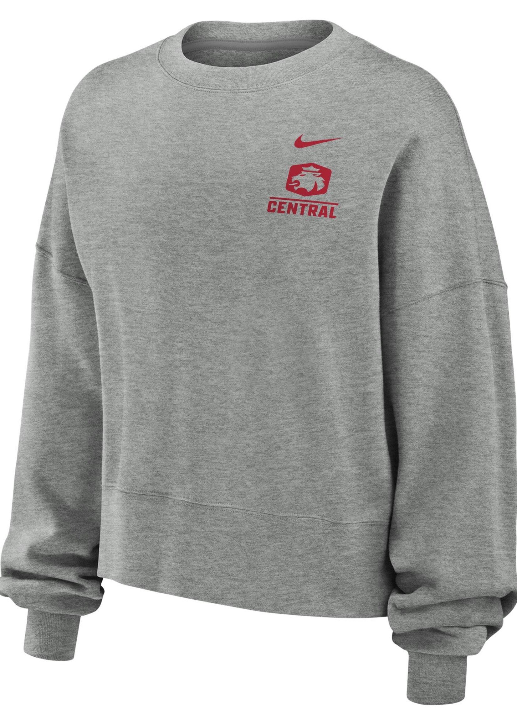 Nike Nike Women's Lion Logo Central Crew Heather Gray